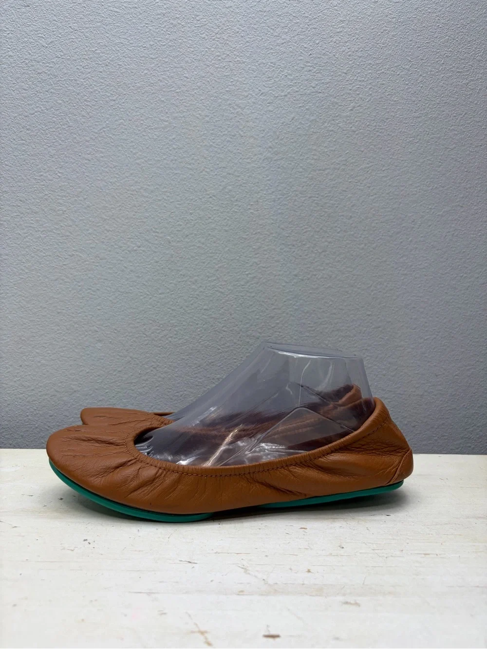 Tieks Chestnut Leather Flats Size 10